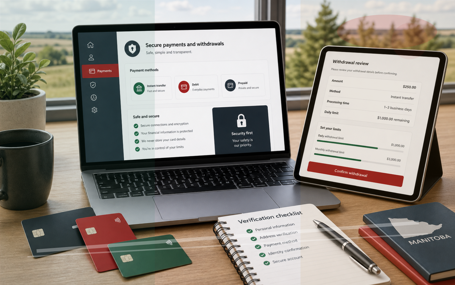 Secure payment and withdrawal review with verification checklist